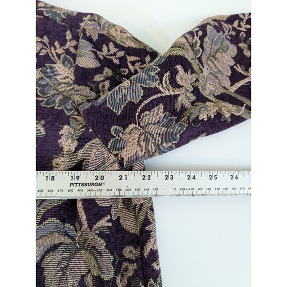 Susan Graver Purple Tapestry Embellished Detailed Stylish Jacket Blazer XL - Picture 7 of 8